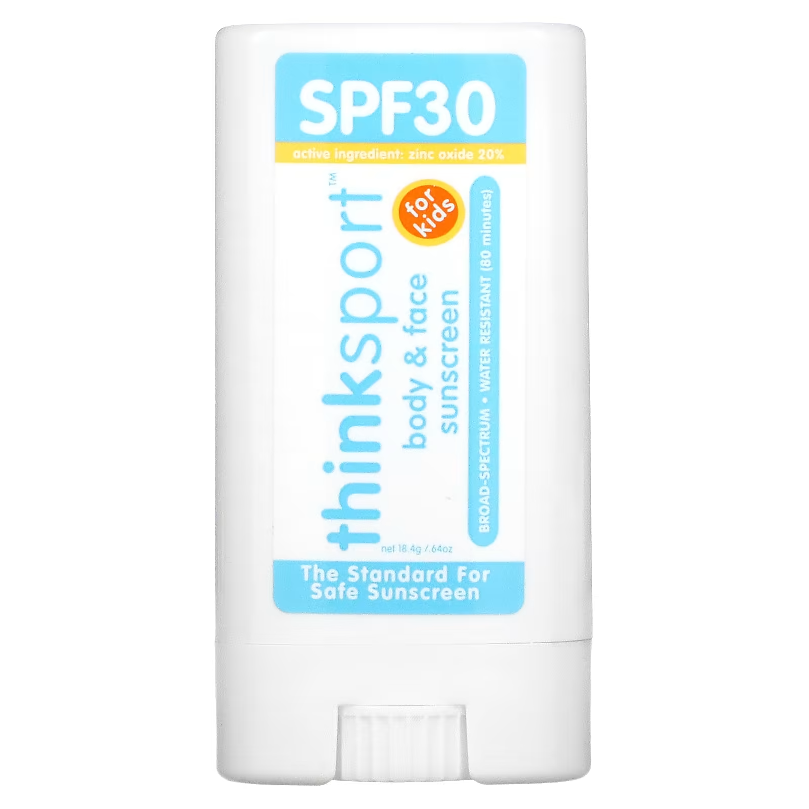 Стик солнцезащитный Thinksport Face & Body для детей SPF 30 18,4 г Стик солнцезащитный Thinksport Face & Body для детей SPF 30 18,4 г