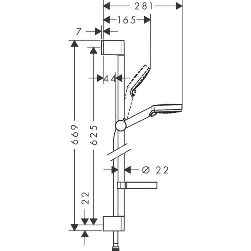 Душевой гарнитур Hansgrohe Crometta Vario 26553400 (55253) - фото 2