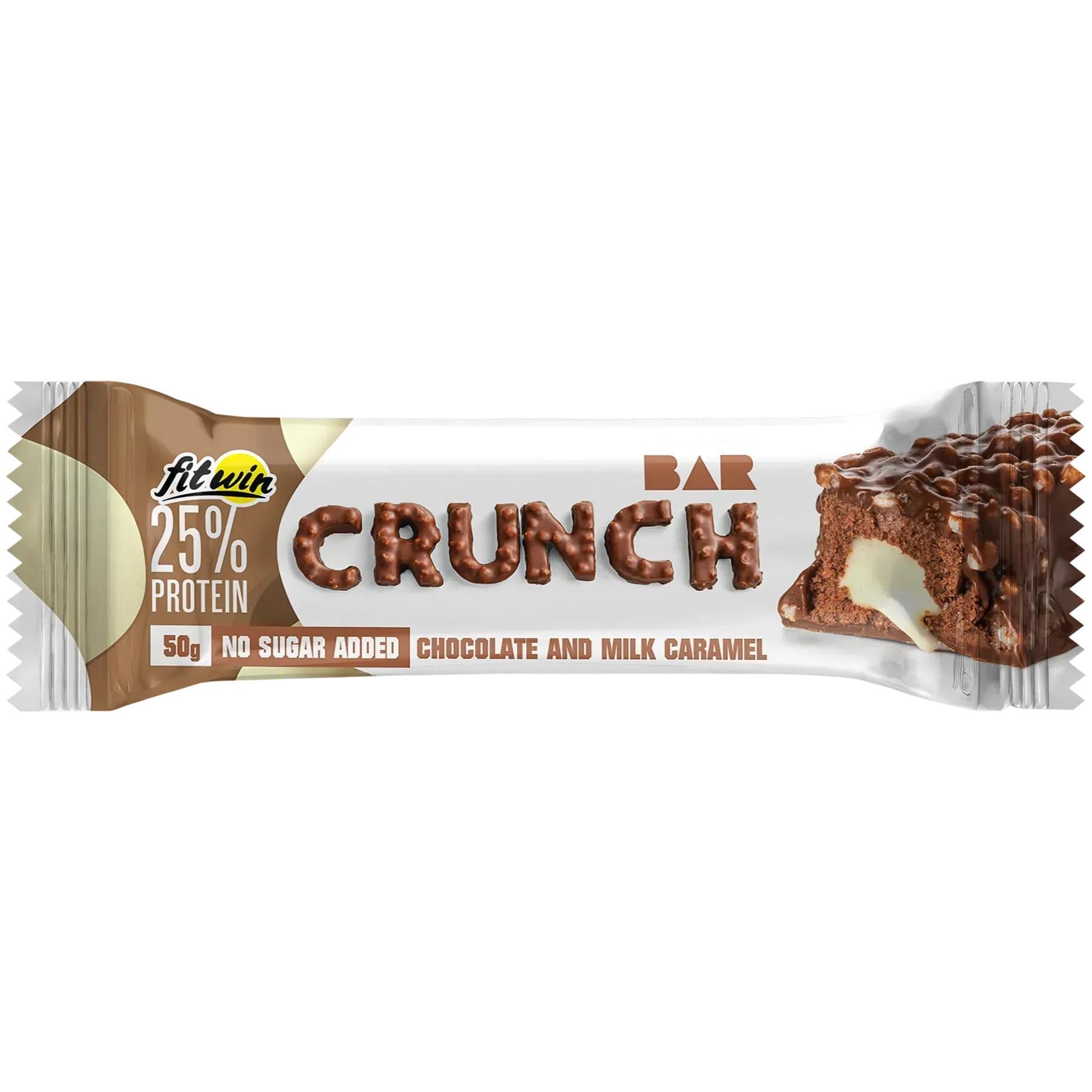Протеиновый батончик FitWin CRUNCH BAR 50 г Шоколад/Карамель (FIT-206)