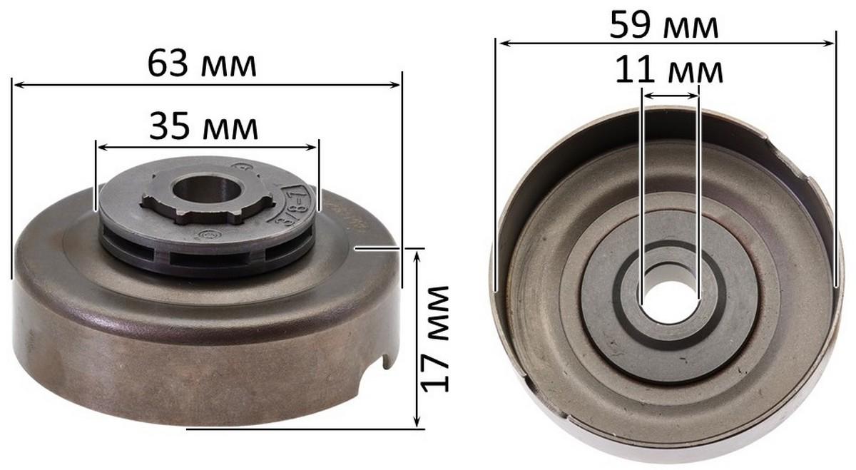 Чашка зчеплення бензопили ECHO CS-310 11х59х63 h17 (зчіп155) - фото 4 Чашка зчеплення бензопили ECHO CS-310 11х59х63 h17 (зчіп155) - фото 4