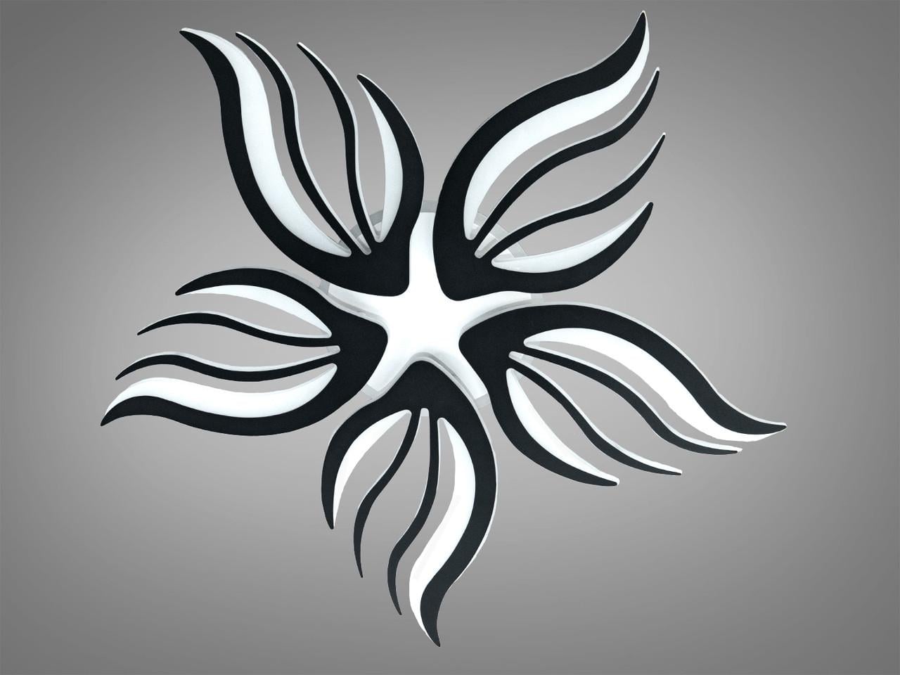 Люстра светодиодная Diasha 2527/5BK LED 3color dimmer2527/5BK LED 3color dimmer 72 Вт с пультом и димером Черный (2953530421)