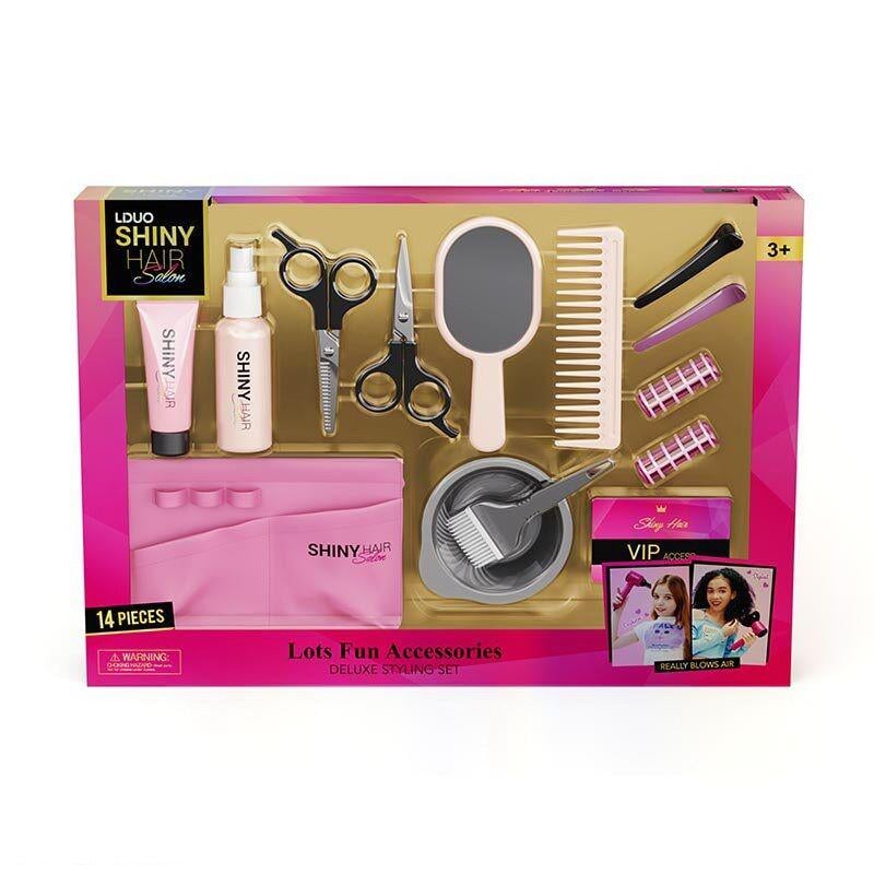 Игровой набор парикмахера 13 элементов/ножницы/зеркальце Pink/Black (163271)