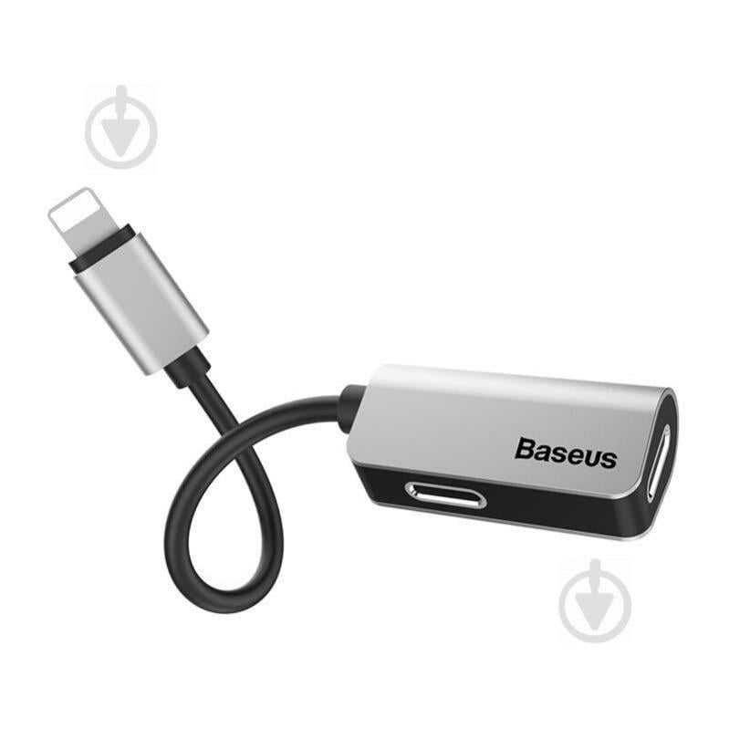 Перехідник Baseus iP Male to iP+iP Female L37 Сріблястий (600168930)