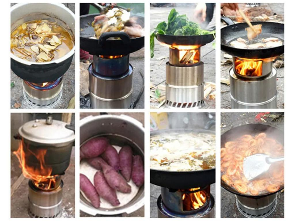 Піч турбо для кемпінгу ультралегка твердопаливна розбірна з нержавіючої сталі 25x17 см Сріблястий (11876js) - фото 7 Піч турбо для кемпінгу ультралегка твердопаливна розбірна з нержавіючої сталі 25x17 см Сріблястий (11876js) - фото 7