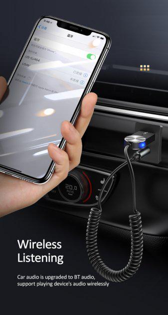 Адаптер автомобільний Bluetooth Usams US-SJ464 Car Wireless Audio Receiver Tarnish з мікрофоном - фото 2