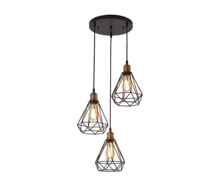 Подвесной светильник Black Metal Cage Diamond (PL-0000601 M/Black)