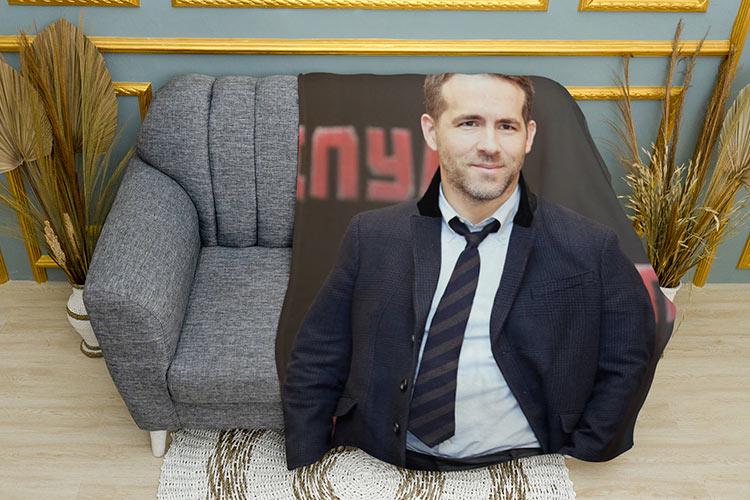 Плед Ryan Reynolds American actor плюш одношаровий 135х150 см (113434)