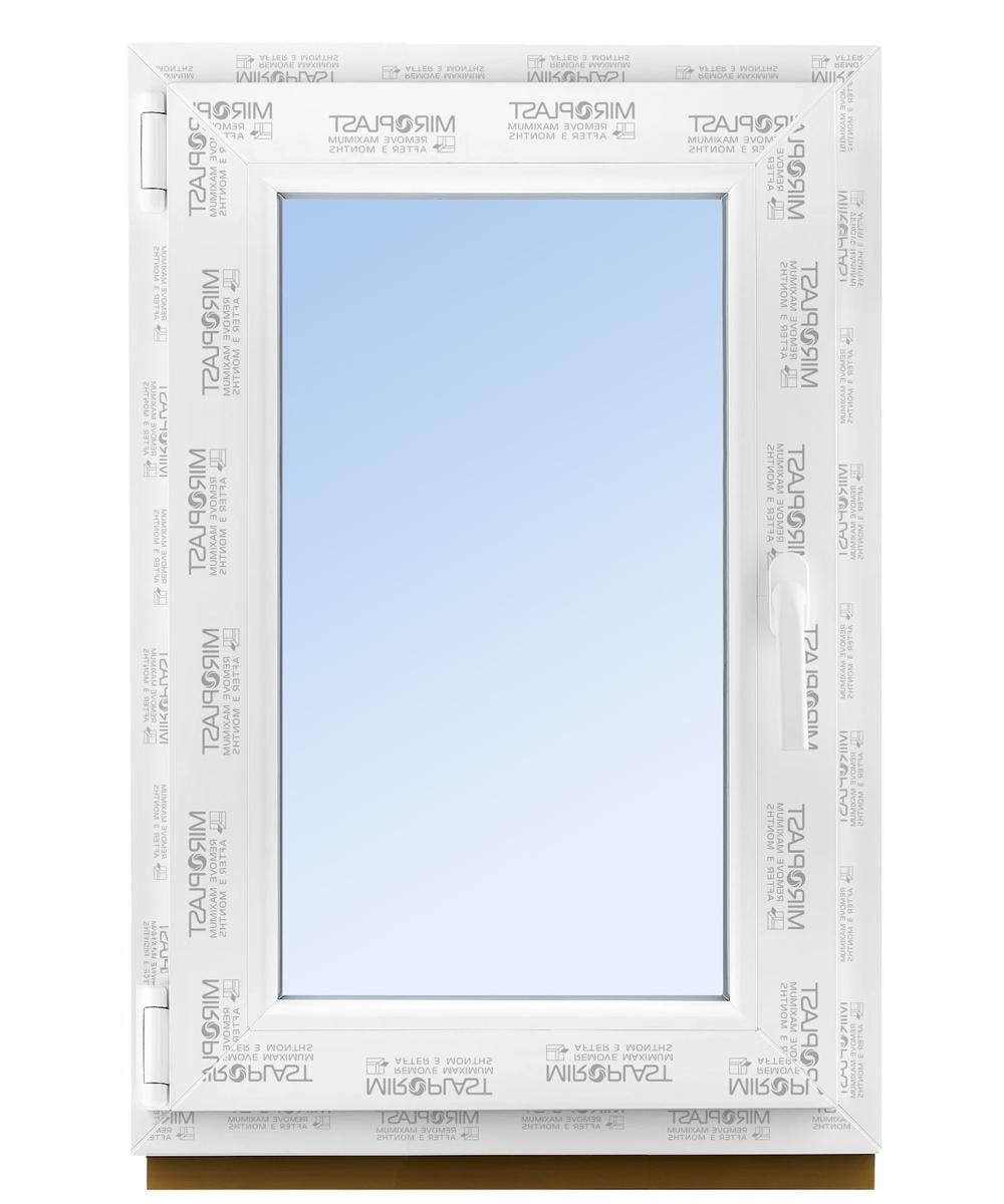 Вікно поворотно-відкидне Miroplast металопластикове з двокамерним склопакетом 4-8-4-12-4 600x1000 мм (M.V.32.60.100)