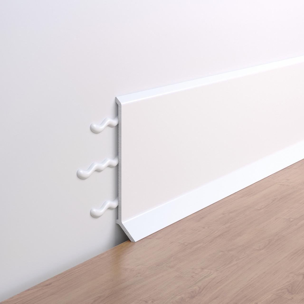 Плинтус накладной FSPRO P60 алюминиевый 2,5 м Белый (F1.P60RALW)