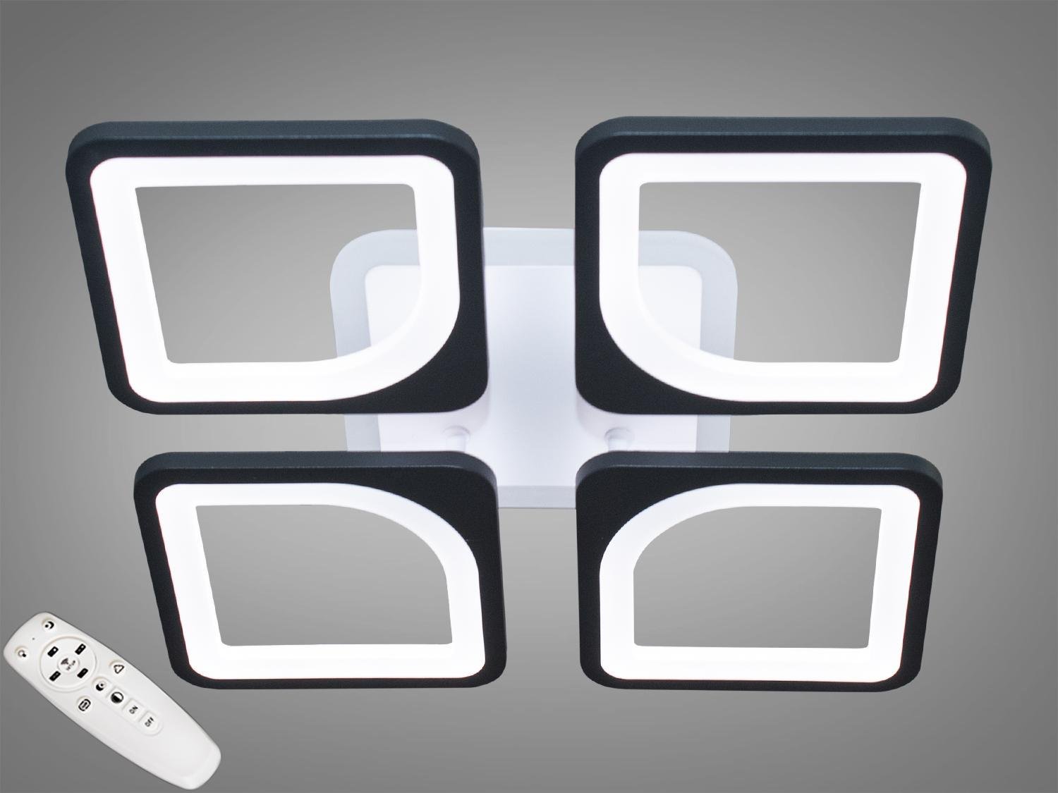 Люстра потолочная с диммером Diasha S8060/4BK 3col dim 80W Черный