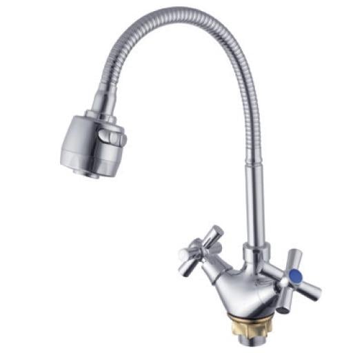 Змішувач для кухні MIXXUS Toledo 271 (Nut) Reflector MI6318 з гнучким виливом Хром (235689)