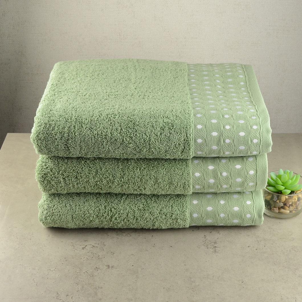 Набір махрових банних рушників GM Textile Azi 70х140 см 3 шт. М'ятний