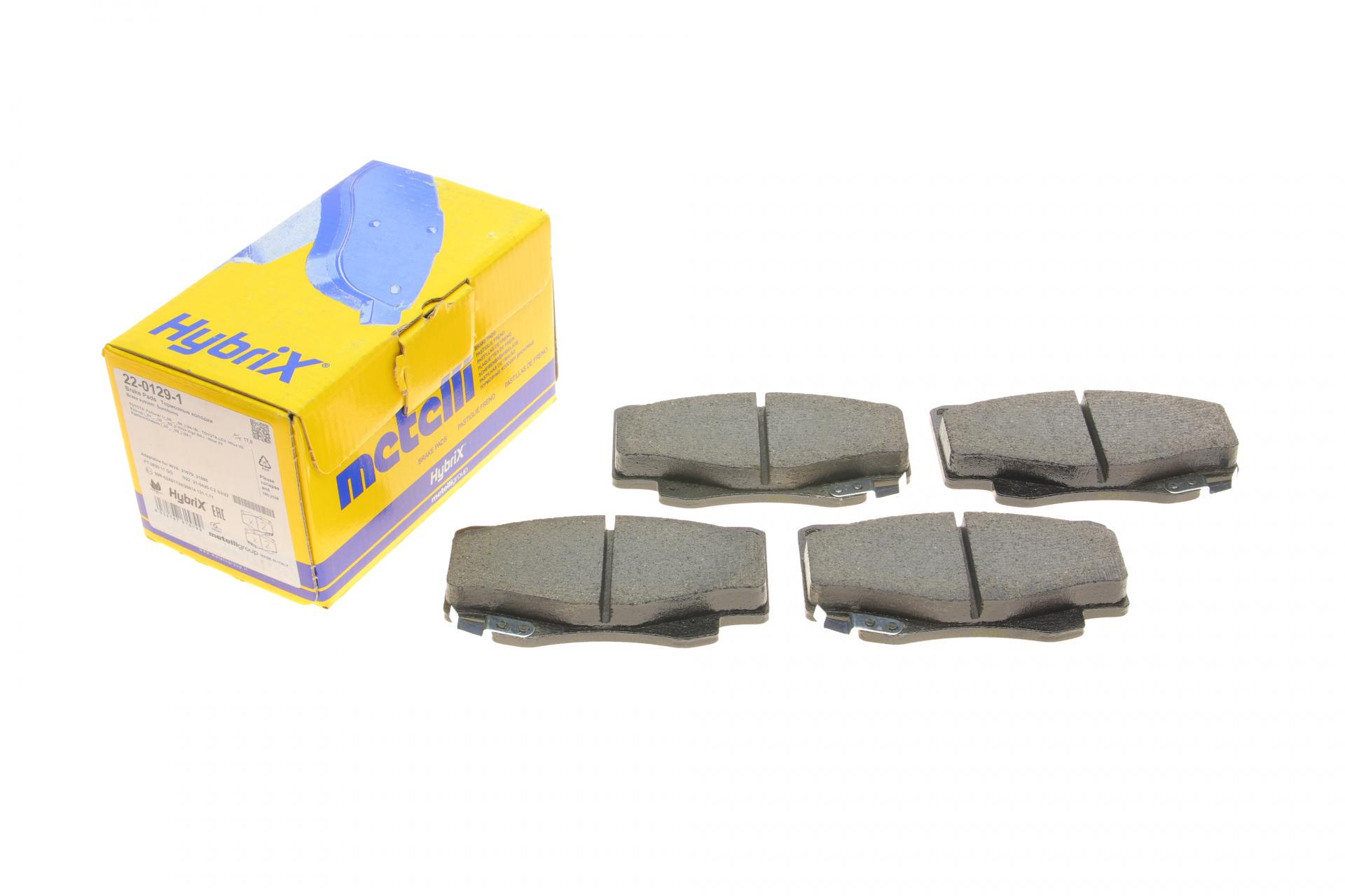 Колодки тормозные передние METELLI 22-0129-1 Toyota Hilux 05-15