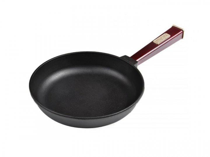 Сковорода Brizoll Optima 200х38,5 мм чугунная с деревянной ручкой (93-90-O2035-P2)