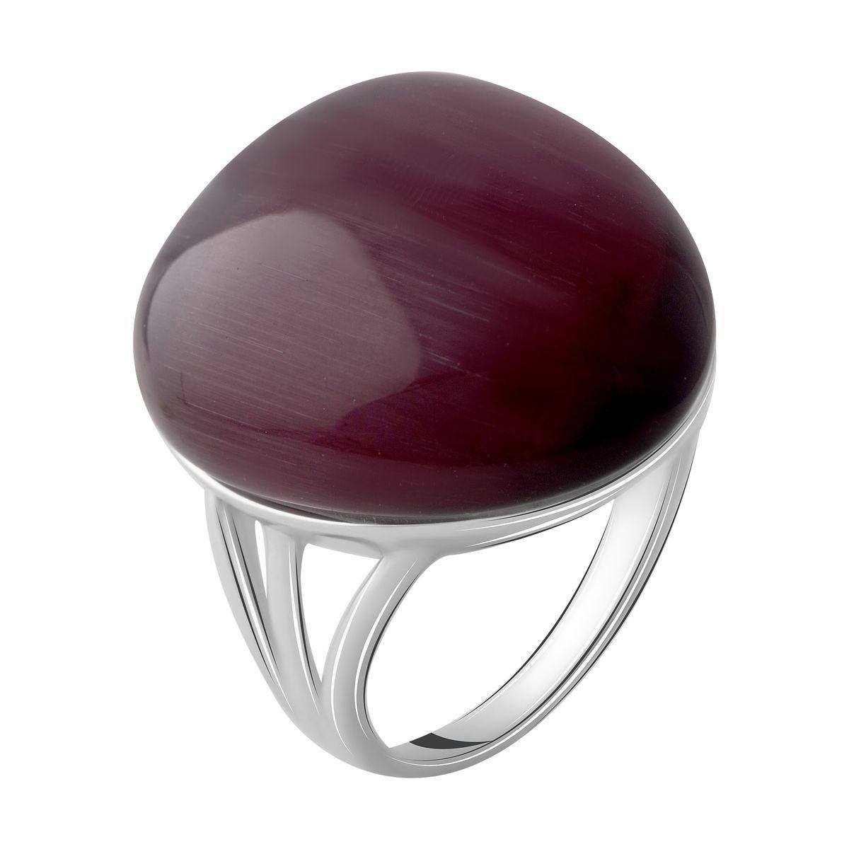 Кольцо серебряное с кошачьим глазом 8,96 г р. 18 (2054962)