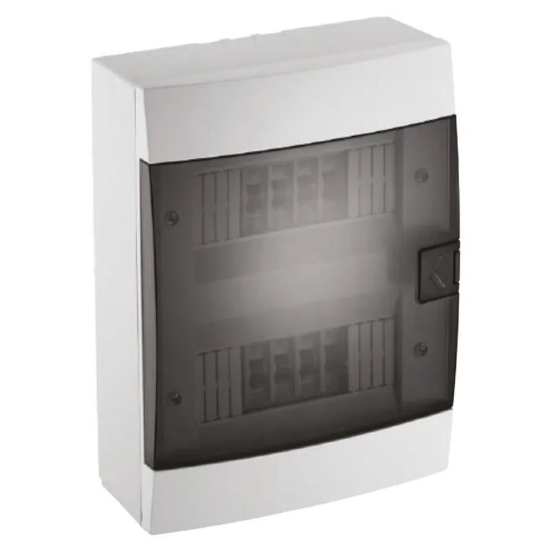 Щиток электрический наружный HOROZ ELECTRIC 24 с пружинной системой блокировки Белый