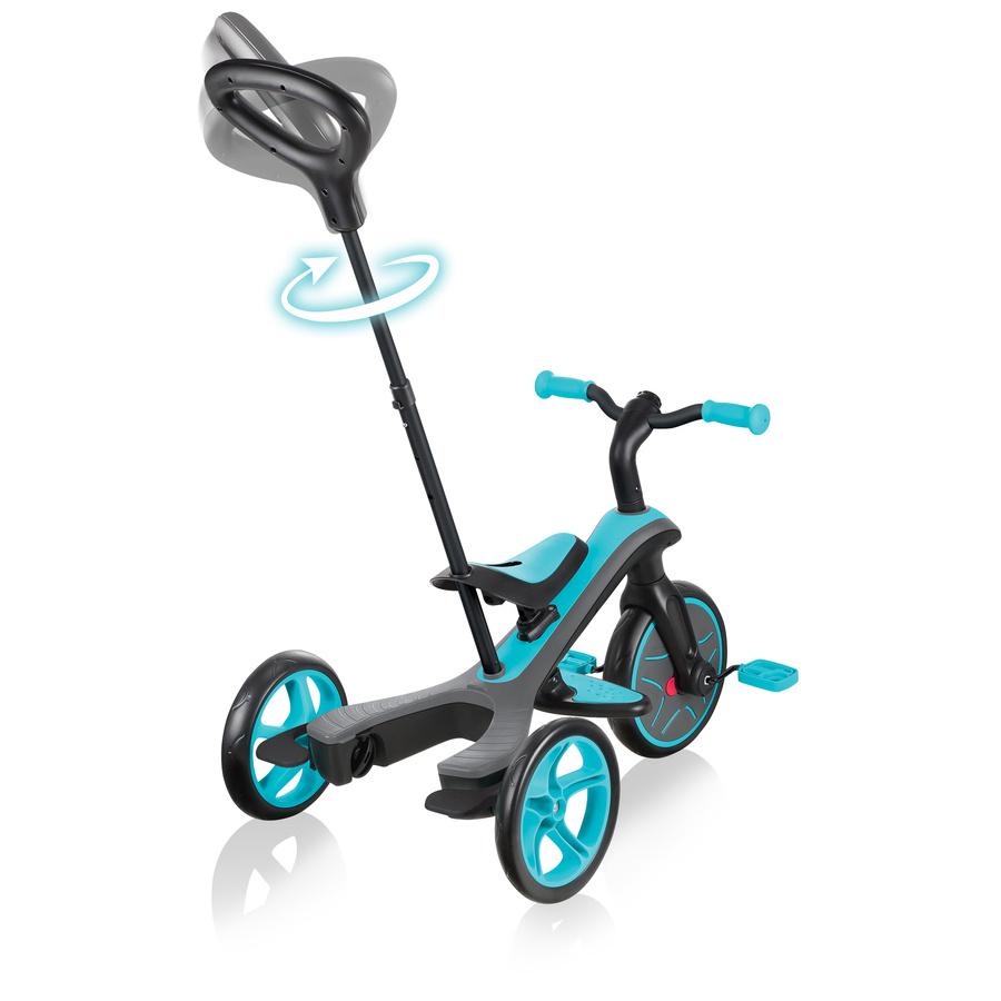 Велосипед трехколесный с ручкой Globber Explorer Trike 4в1 Teal - фото 5