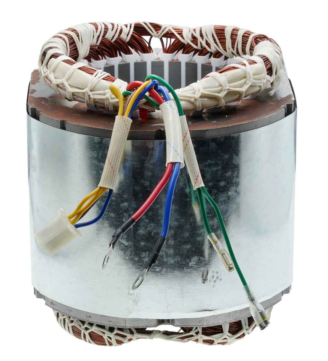 Статор VJ Parts электродвигателя 3,0-3,5 кВт 220V генератора Элпром ЕБГ-3500Е/SE d95 D150 L115 (gen676)