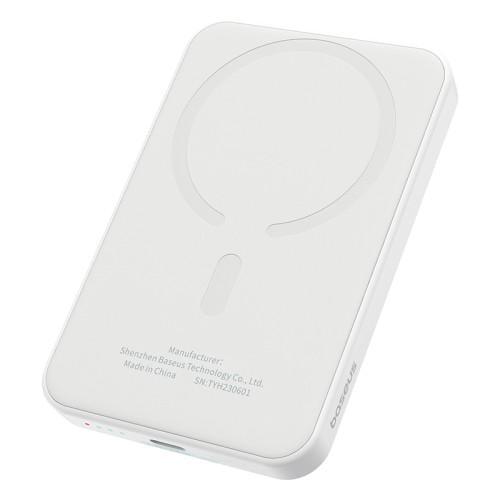 Повербанк BASEUS Magnetic з бездротовою швидкою зарядкою 5000 mAh 20/15W Білий (31487705)