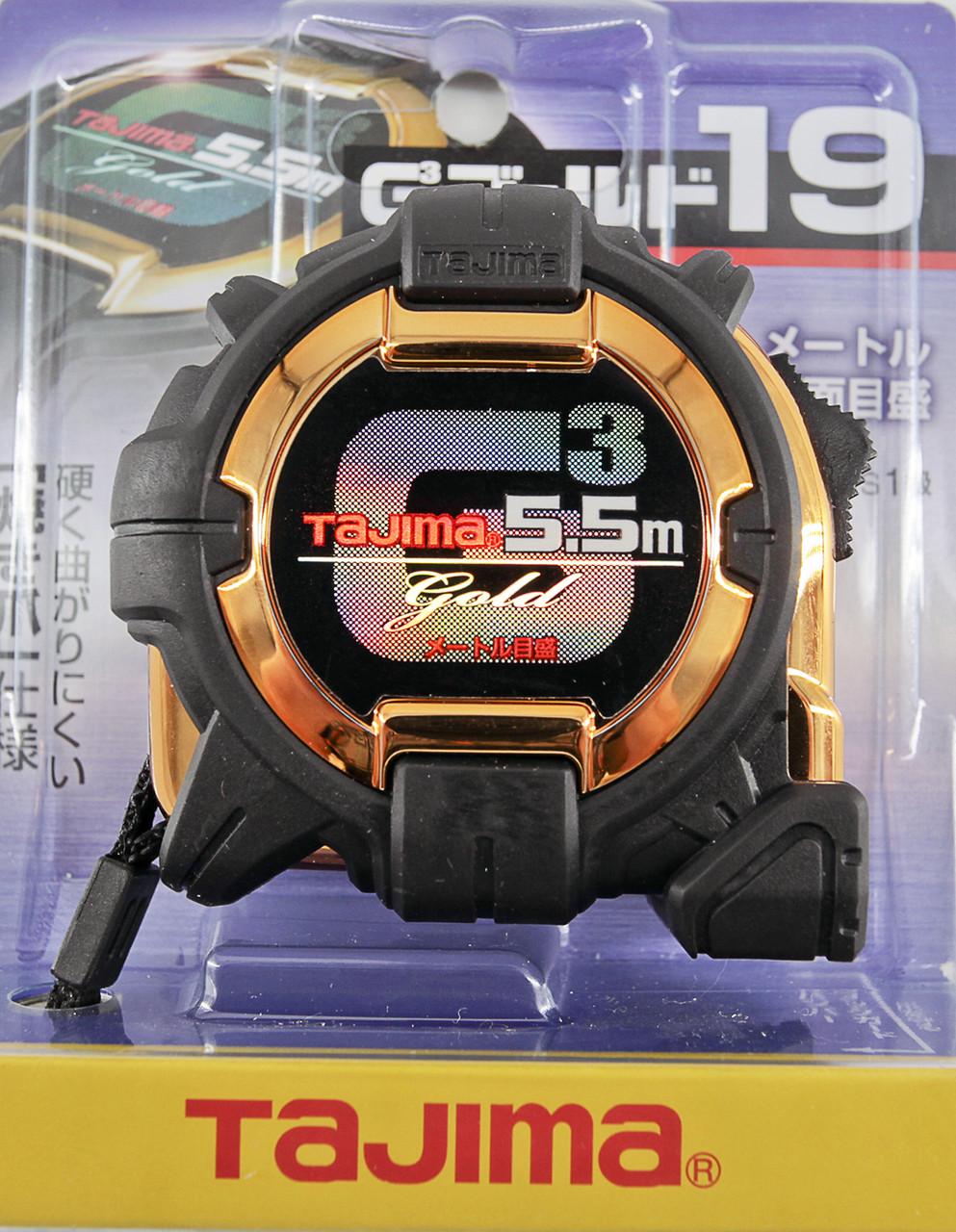 Рулетка строительная TAJIMA G3 LOCK ударопрочная 5,5 м/19 мм (29710462)