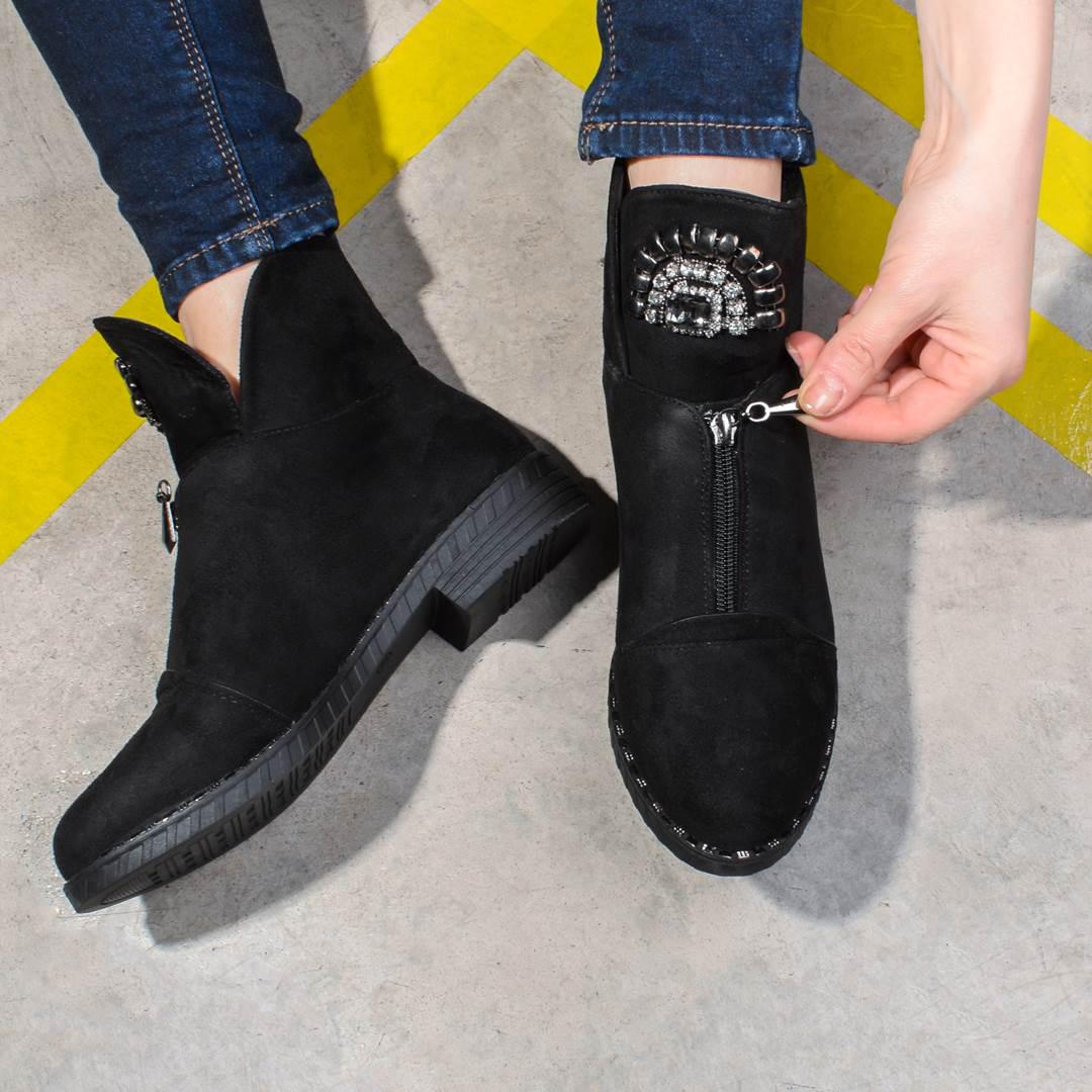 Ботинки женские с брошью Fashion 327287 р. 36 23 см