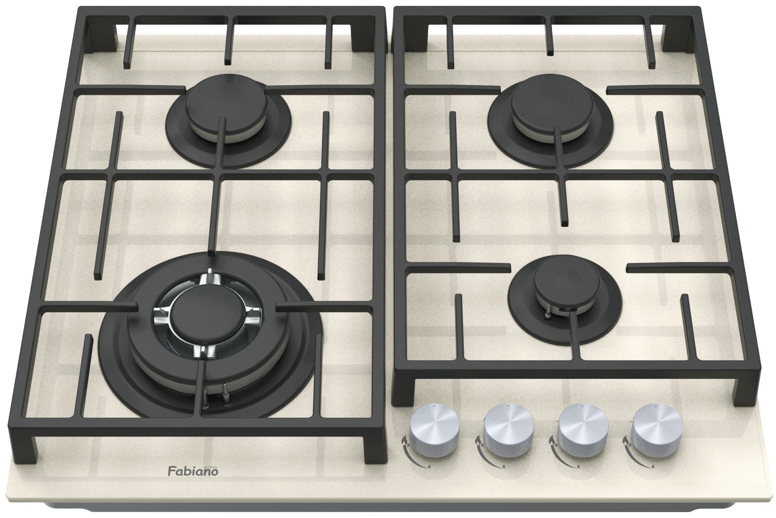 Варильна поверхня газова Fabiano FHG 8244 VGHT Cream Glass (8111.406.1472) Варильна поверхня газова Fabiano FHG 8244 VGHT Cream Glass (8111.406.1472)