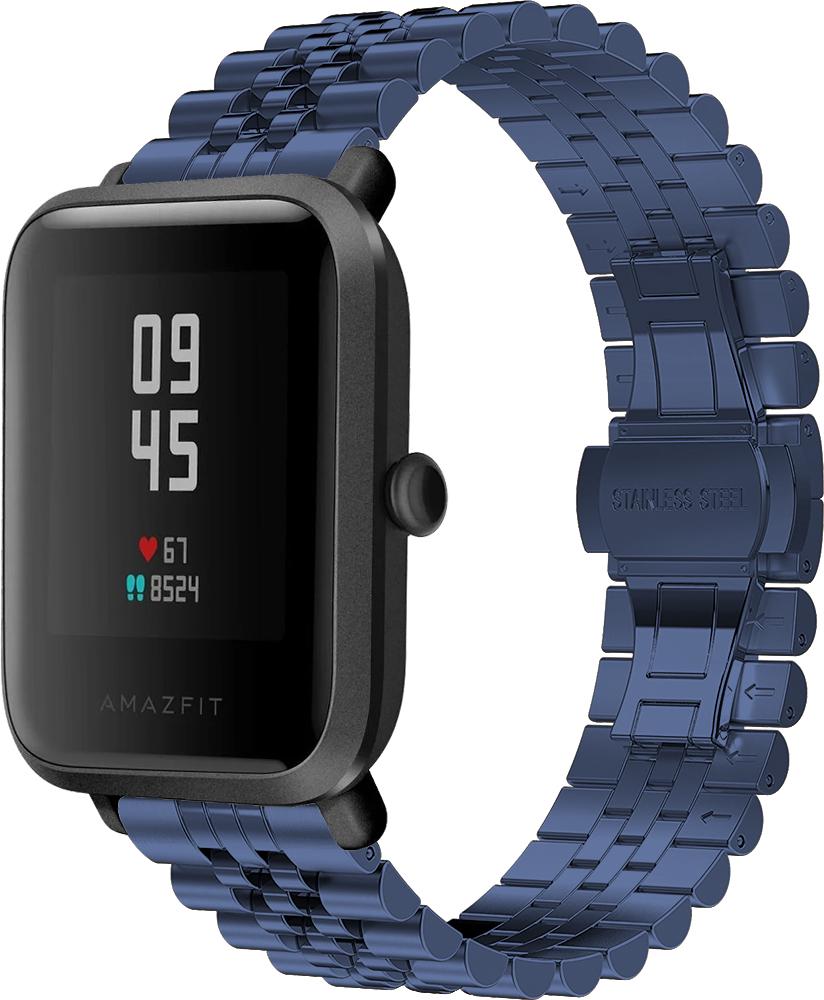 Браслет металлический Stech для Amazfit Bip Blue (26970-28)