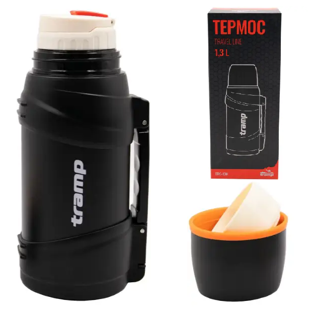 Термос Tramp Travel Line 1,3 л чорний - фото 4 Термос Tramp Travel Line 1,3 л чорний - фото 4