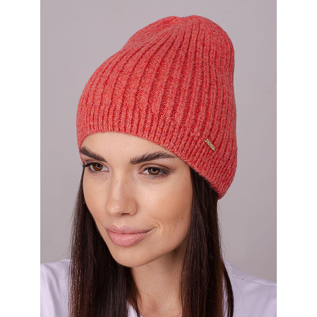 Шапка женская Leks ФЛЕШ удлиненная без отворота одинарная с небольшим вязаным манжетом one size коралловый (258359) - фото 1 Шапка женская Leks ФЛЕШ удлиненная без отворота одинарная с небольшим вязаным манжетом one size коралловый (258359) - фото 1