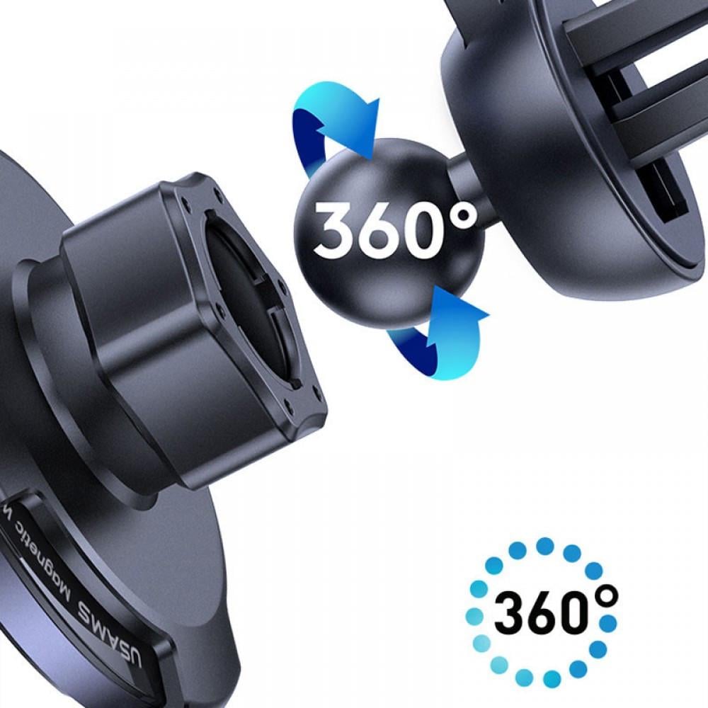 Тримач-безпровідна зарядка для телефону в машину Usams US-CD164 Ultra-Slim Чорний (CD164DZ01) - фото 4