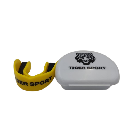 Капа боксерська одинарна підліткова Tiger Sport МG-08L Жовтий