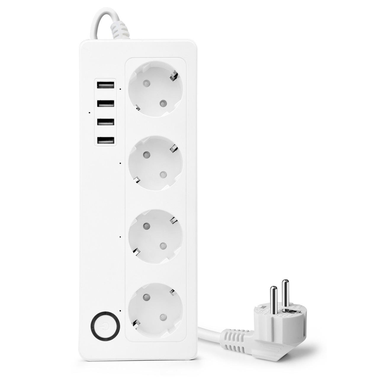 ᐉ Умный WiFi сетевой фильтр USmart IS-03w на 4 розетки и 4 USB c ...