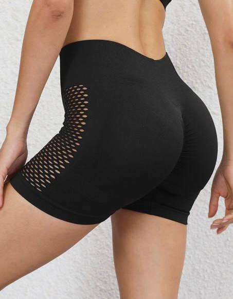 Шорти з пуш-ап ефектом та перфорацією M Чорний (BSSH01M) - фото 4