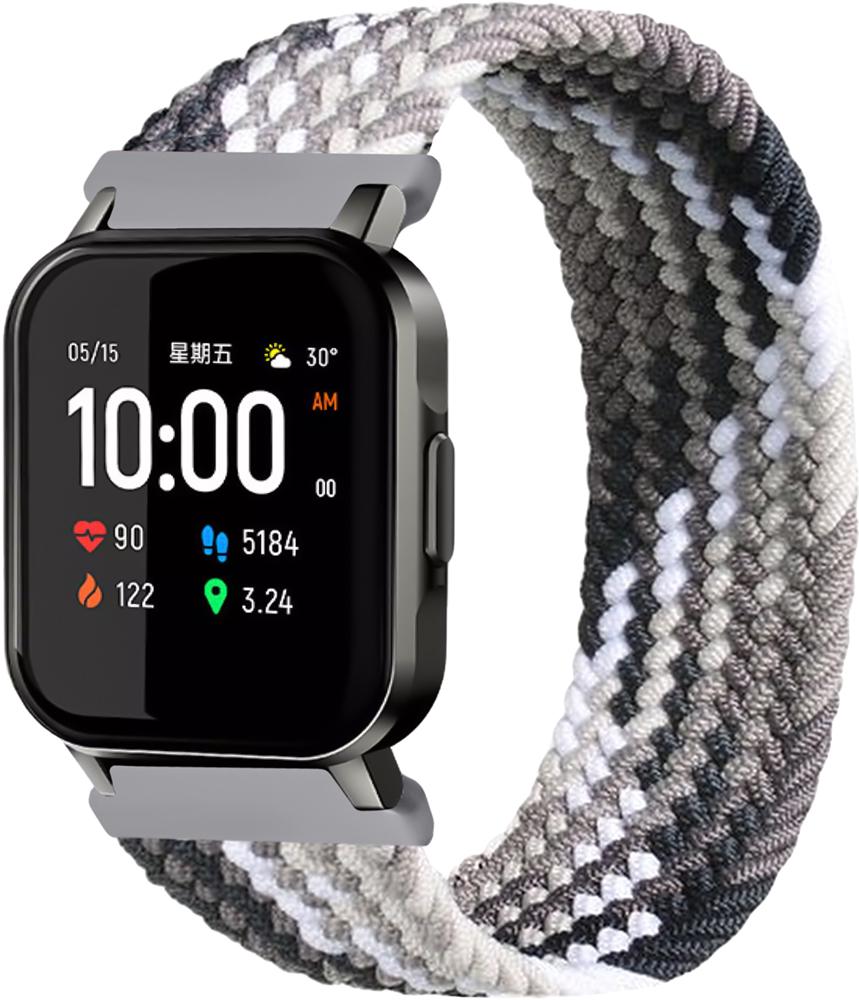 Ремешок Solo Loop Multi для Haylou Smart Watch 2 (LS02) 145 мм Black Silver (26298-03)