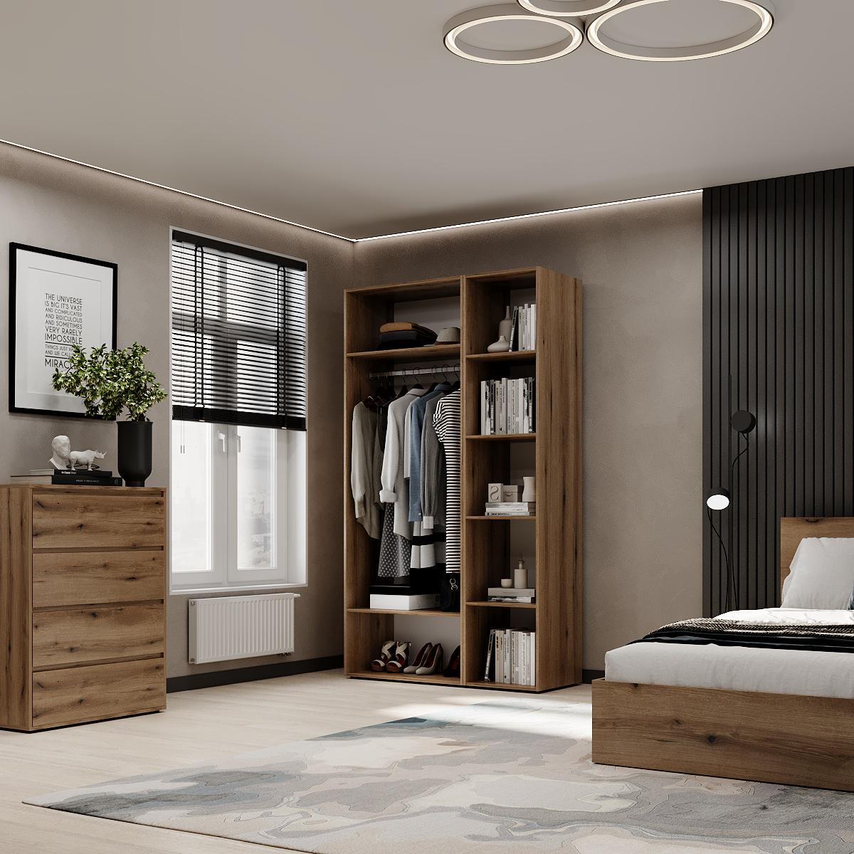 Шкаф распашной комбинированный ART IN HEAD №11 Light 1200x500x2200 мм Дуб Эвок прибрежный (GALTK01110000000) - фото 4 Шкаф распашной комбинированный ART IN HEAD №11 Light 1200x500x2200 мм Дуб Эвок прибрежный (GALTK01110000000) - фото 4