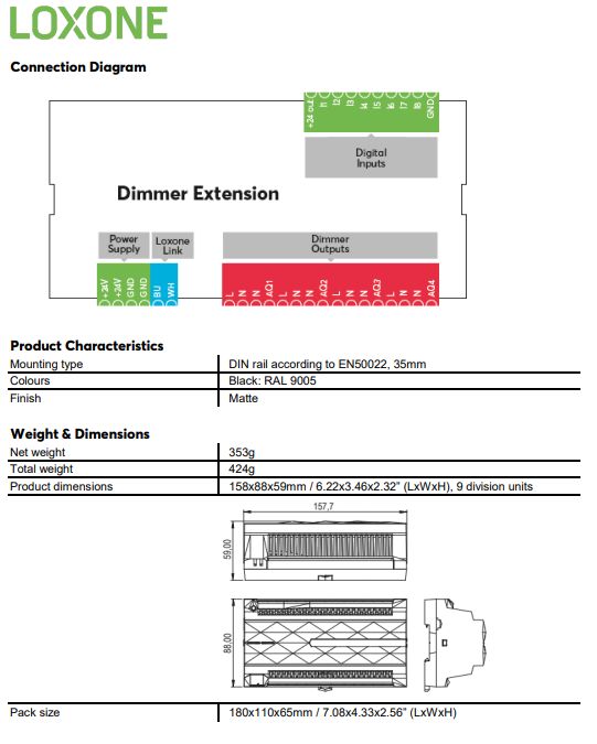 Диммер Loxone Dimmer Extension (100029) - фото 10