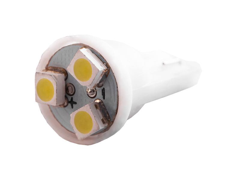 Автомобильная лампа светодиодная LEDUA T10-3528-3 SMD 12V Белый (141)