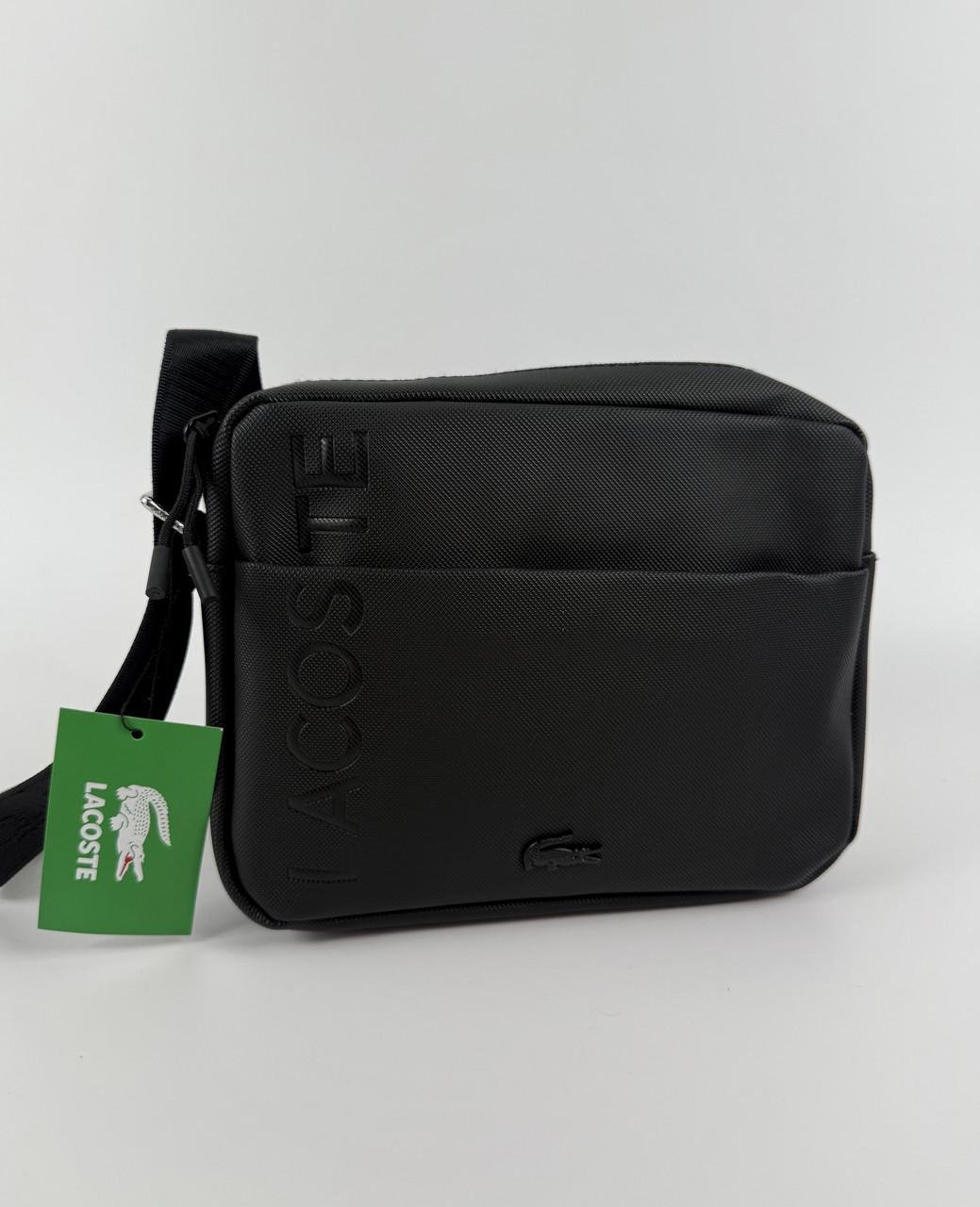 Барсетка Lacoste через плечо Черный