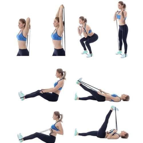 Комплект эспандеров Trizand 24305 для фитнеса с дверным фиксатором 4 шт. - фото 9 Комплект эспандеров Trizand 24305 для фитнеса с дверным фиксатором 4 шт. - фото 9