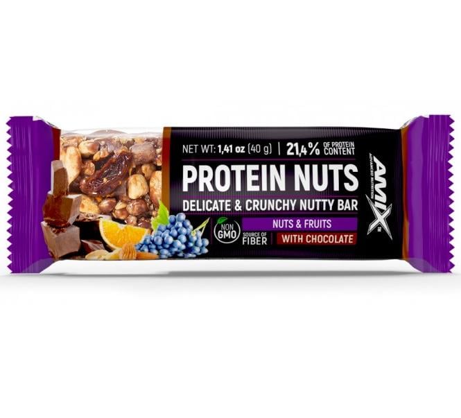 Протеиновый батончик Amix Nutrition Protein Nuts Crunchy Nutty Bar 40 г Nuts & Fruits (000017984) Протеиновый батончик Amix Nutrition Protein Nuts Crunchy Nutty Bar 40 г Nuts & Fruits (000017984)