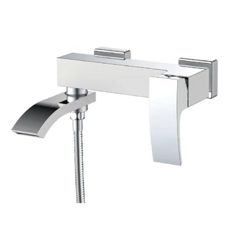 Смеситель для ванны KOER KB-41007-04 с коротким изливом Хром/Белый (KR5157)