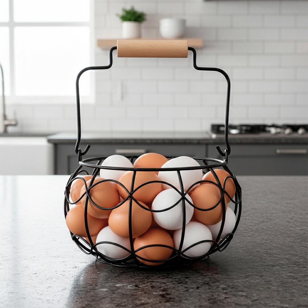 Корзина для хранения яиц Модерн 20х12 см Черная (401201) Корзина для хранения яиц Модерн 20х12 см Черная (401201)