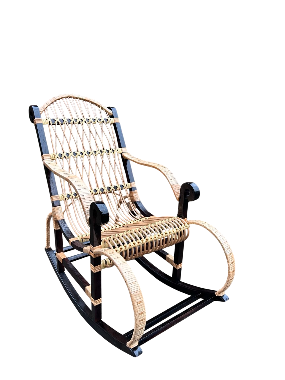 Кресло-качалка плетеная Сімейний Затишок из лозы и ротанга