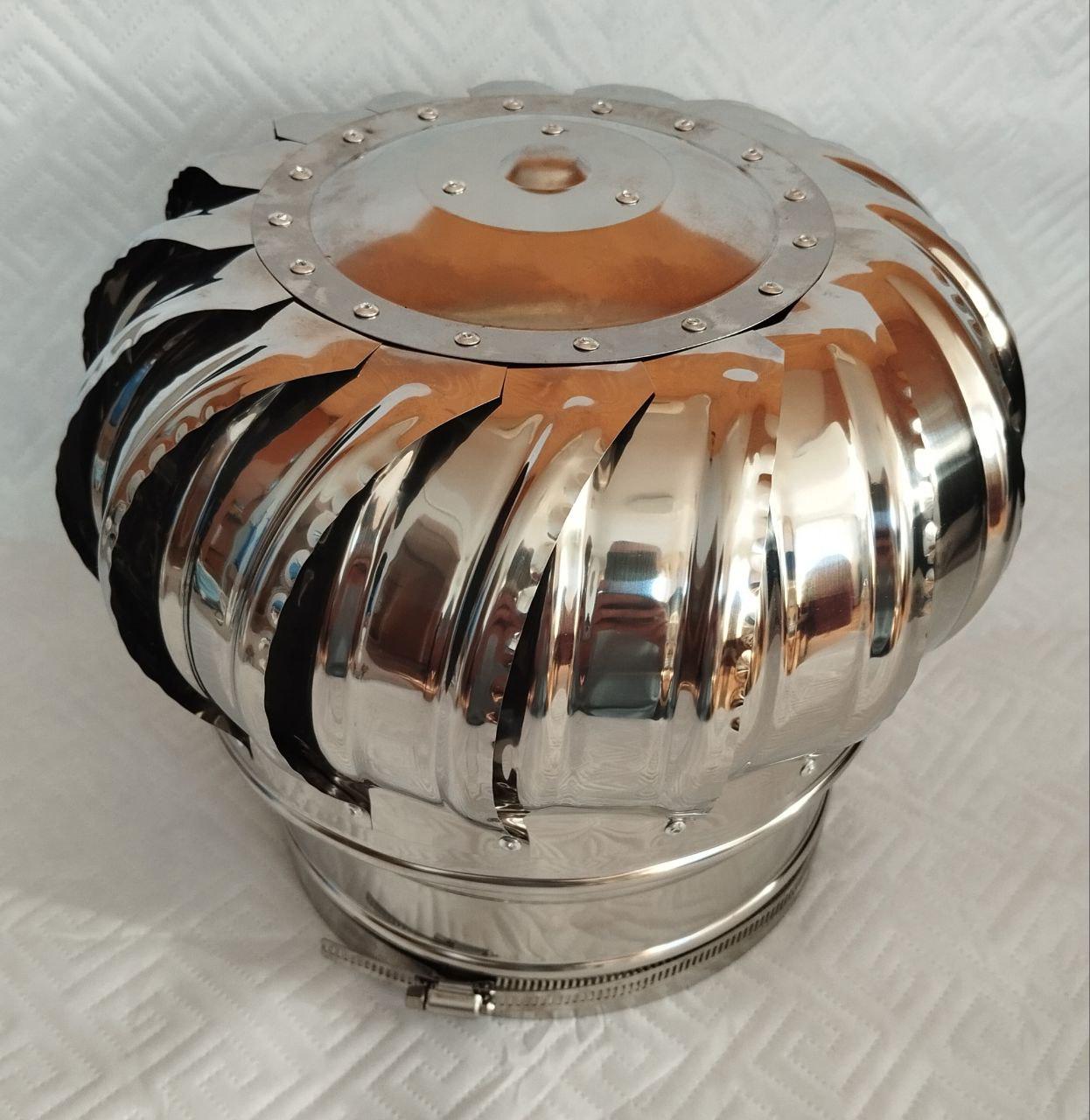 Турбодефлектор вентиляционный из нержавеющей стали 201 d 200 мм (23505695) - фото 2 Турбодефлектор вентиляционный из нержавеющей стали 201 d 200 мм (23505695) - фото 2