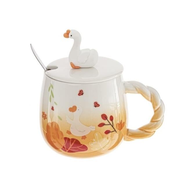 Чашка с крышкой и ложкой Aquarelle 400 мл (R32292)