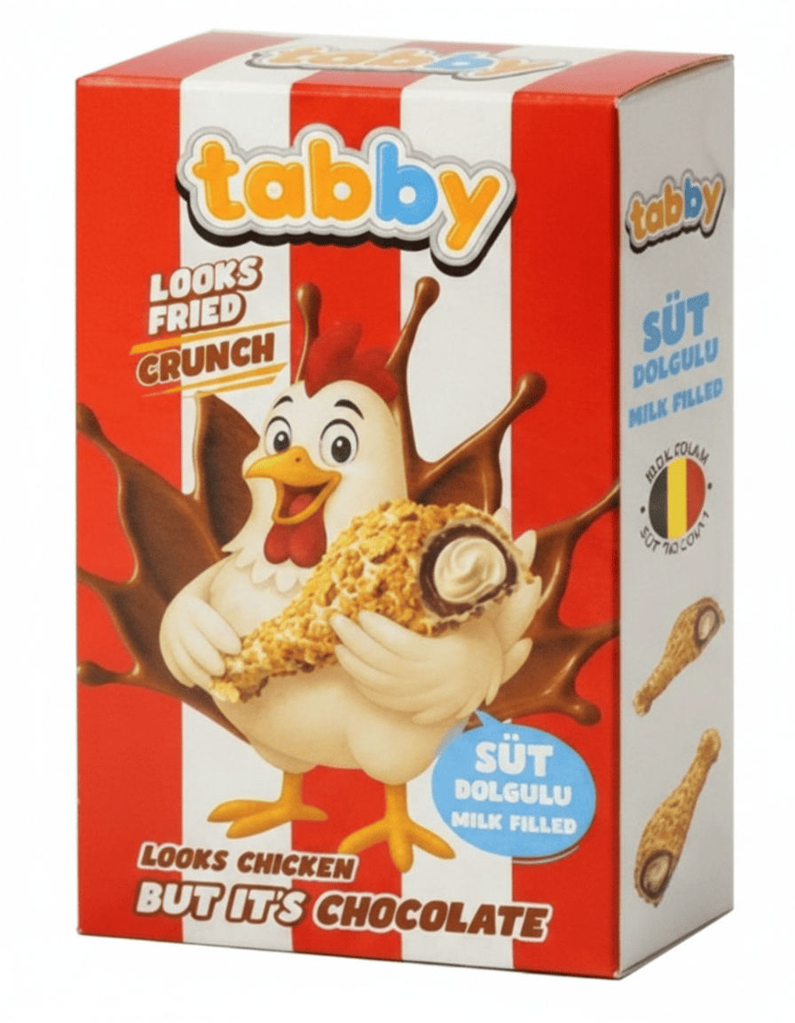 Шоколад бельгийский Tabby Milk Cream Filled Chicken 50 г (2902962287)