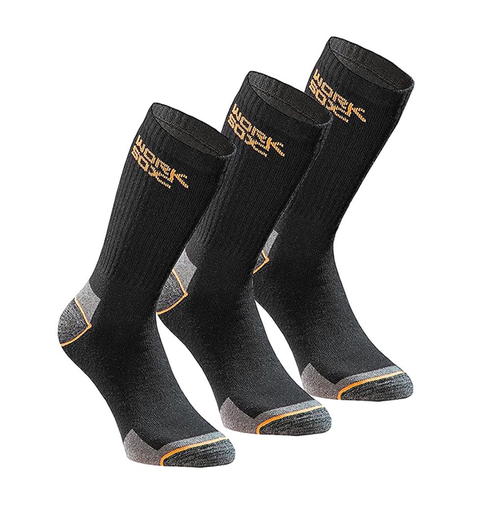 Носки Worksox 3 пары р. 43-46 Black (WS-B-46)