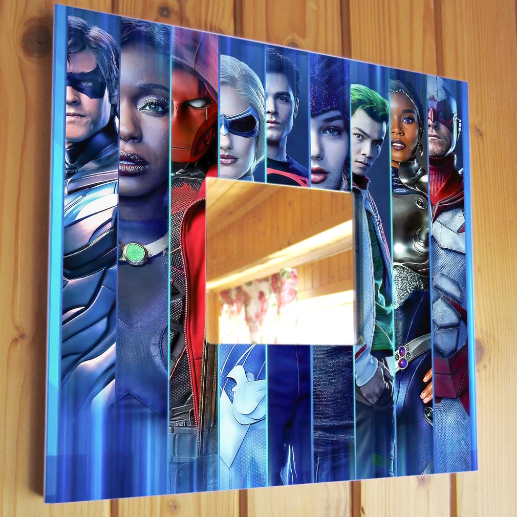 Зеркало Герои сериала "Титаны" DC 260х260 мм (M04353)