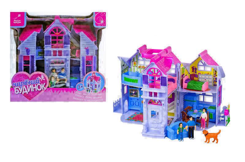 Домик для кукол Страна игрушек Волшебный Дом 27х26х18 см Фиолетово-розовый (PL519-0801)