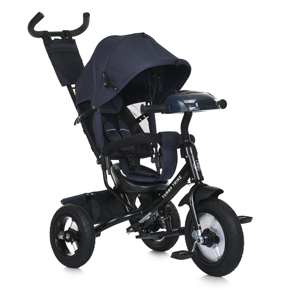 Велосипед триколісний Turbo Trike MT 1006-9 з батьківською ручкою Синій